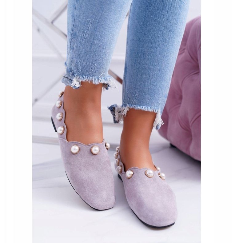 Dámské šedé balerínky Lu Boo Milis šedá 1