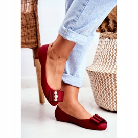 LU BOO Gumové balerínky Meliski se luky Red Joleen červené 1 LU BOO Gumové balerínky Meliski se luky Red Joleen červené 1