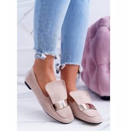 Dámské mokasíny s talířem Golden Lords Beige Lu Boo Harlem béžový 1