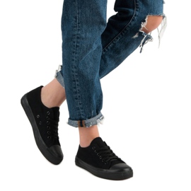 SHELOVET Černé tenisky černý 1