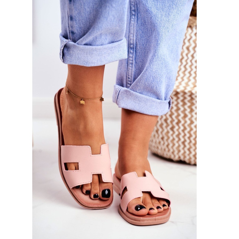 BUGO Dámské pantofle Pink Geometric Classic Theodora růžový 1