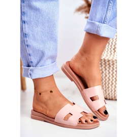 BUGO Dámské pantofle Pink Geometric Classic Theodora růžový 2