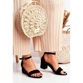 BUGO Dámské semišové černé sandály Oh Baby! černá 1