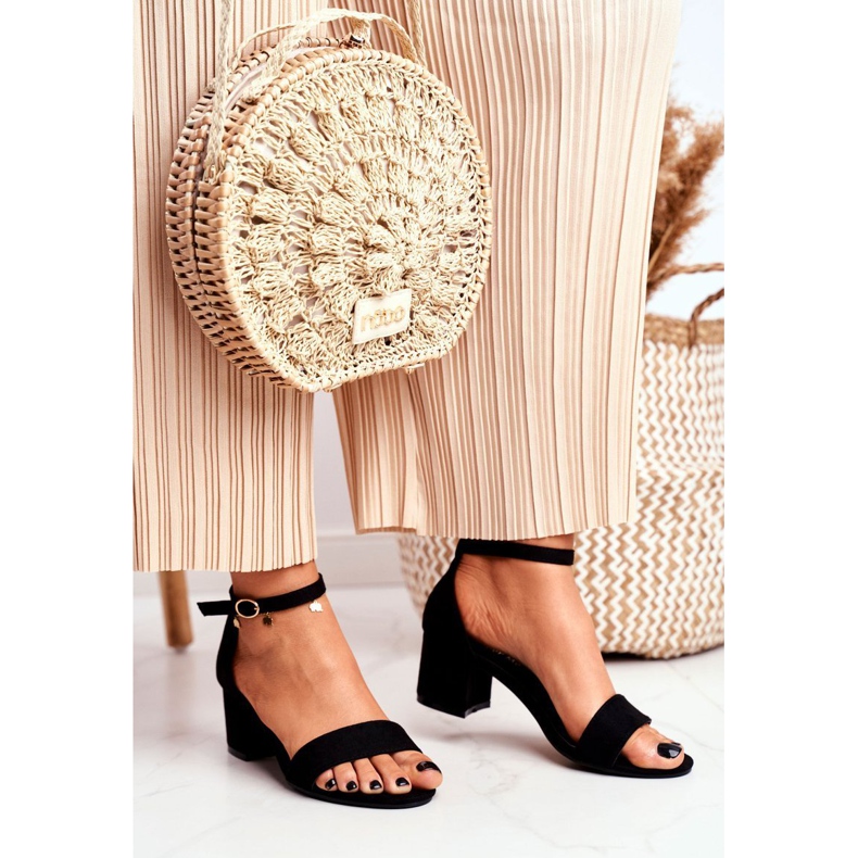 BUGO Dámské semišové černé sandály Oh Baby! černá 1