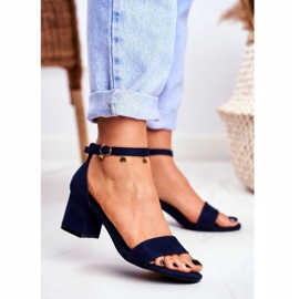 BUGO Dámské sandály semišové Navy Blue Oh Baby! námořnická modř 1