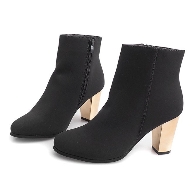 BM Šedé boty na sloupku B2908 šedé šedá 1