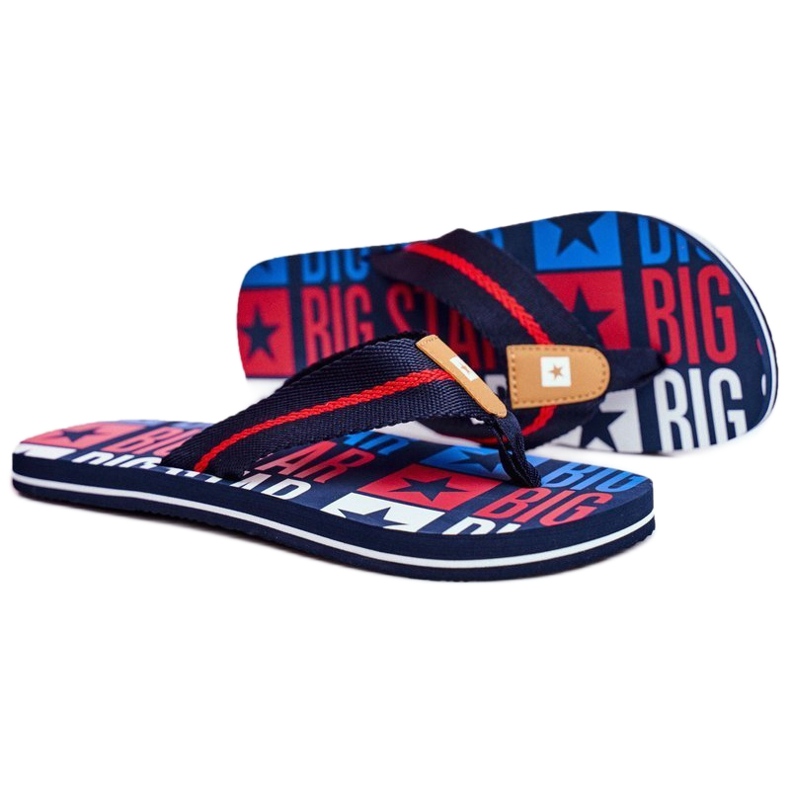 Pánské pantofle Žabky Big Star Navy Blue FF274A484 námořnická modř 3