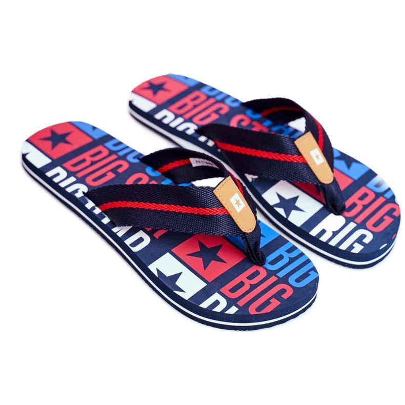 Pánské pantofle Žabky Big Star Navy Blue FF274A484 námořnická modř 2