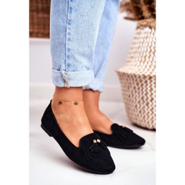 BUGO Dámské mokasíny Black Lords Fringes Therese černá 1