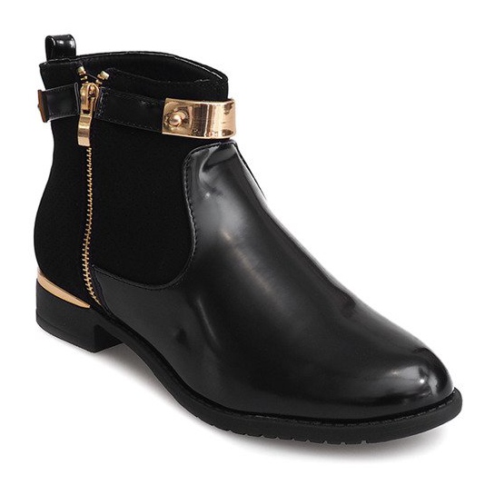 Elegantní boty se zipem CM32A černé černý 2