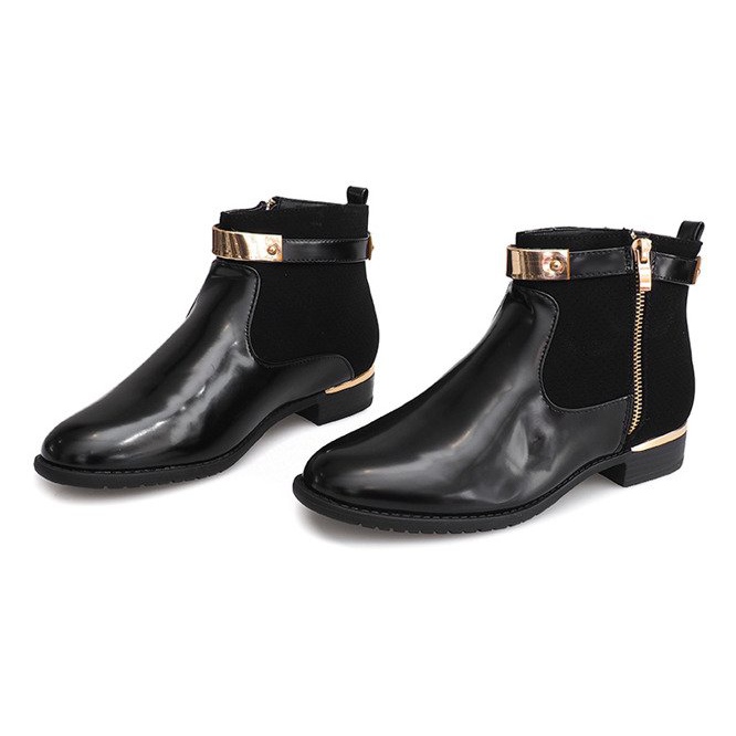 Elegantní boty se zipem CM32A černé černý 1