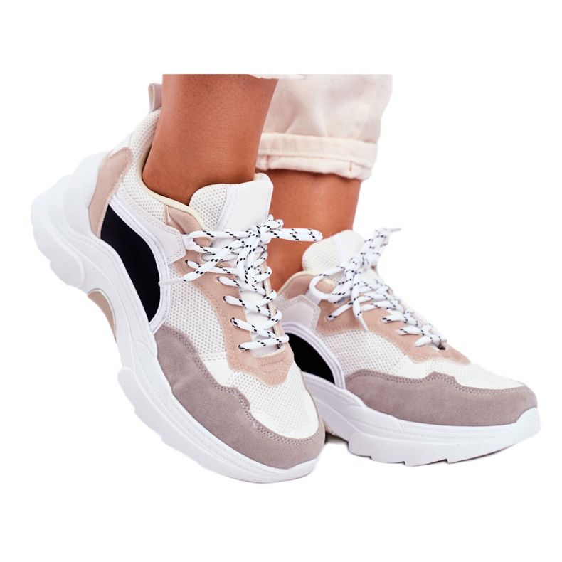 SEA Dámské sportovní boty Tenisky bílé a béžové Mindanao bílý hnědý černá šedá 1