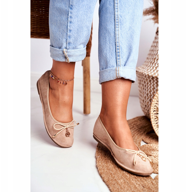 Dámské balerínky Lu Boo semišové béžové Layla béžový 2