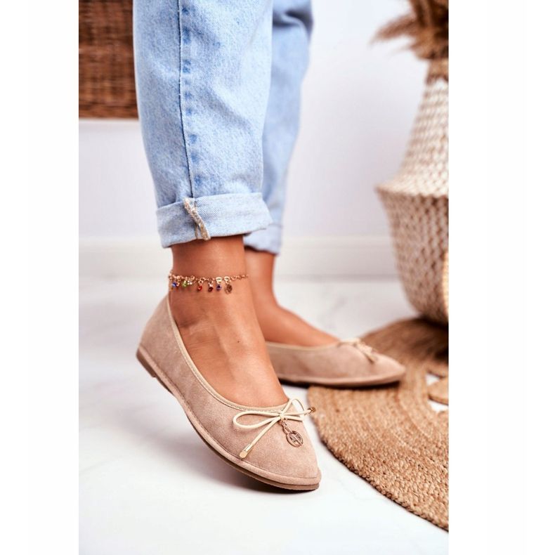 Dámské balerínky Lu Boo semišové béžové Layla béžový 1