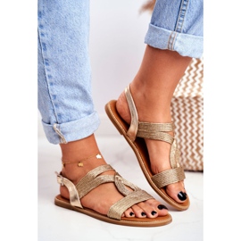 BUGO Dámské ploché sandály zlaté Rachel zlatý 2