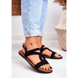 BUGO Dámské sandály ploché černé Rachel černý 1