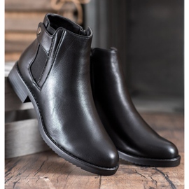 J. Star Pohodlné ploché boty černý 1