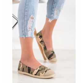 Módní espadrilky Moro hnědý zelená 3