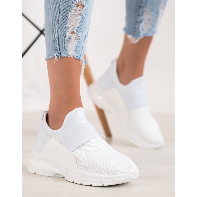 SHELOVET Sportovní nazouvací tenisky bílý 2