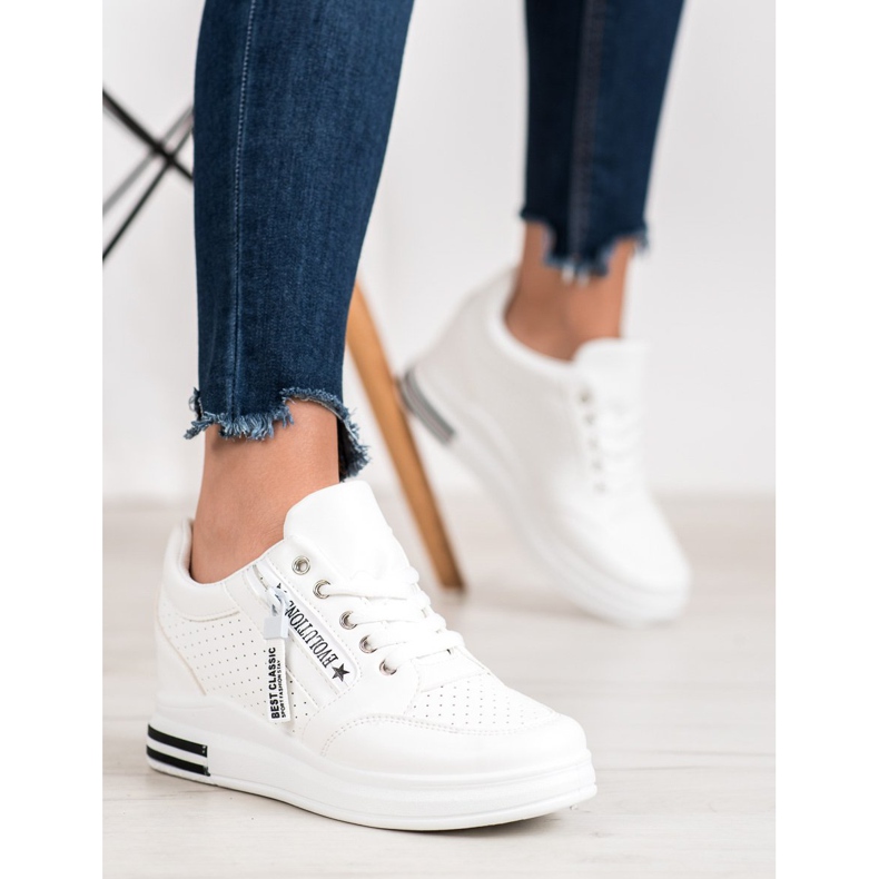 SHELOVET Bílé tenisky Evolutions bílý 2