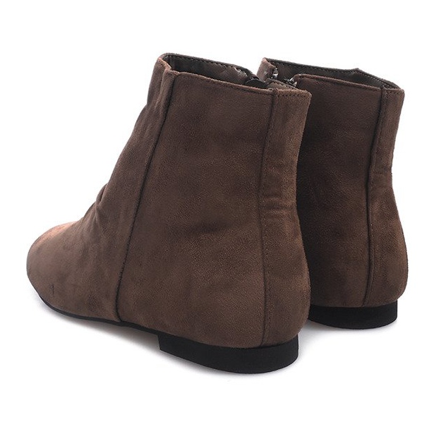 Suede Booties Chelsea boty 7-121 Khaki 1 Suede Booties Chelsea boty 7-121 Khaki 1