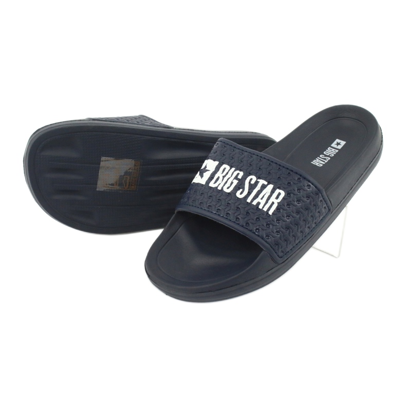 Big Star Flip Flip Flip Flip Flops pro GG374802 Navy Blue Beach bílý námořnická modř 2