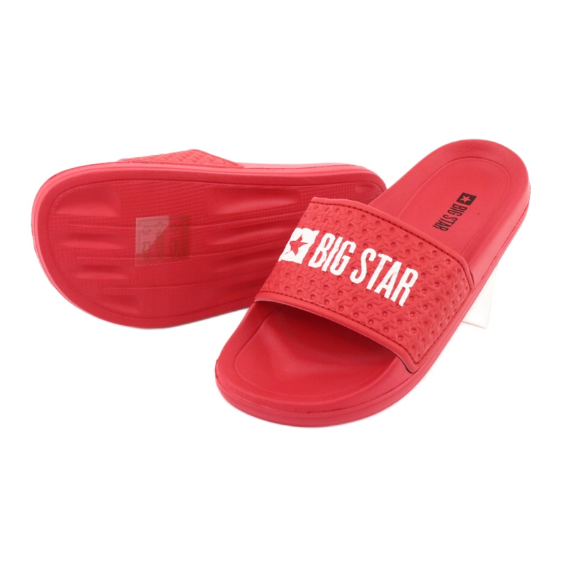 Big Star Dětské červené GG374801 pěnové pantofle červený 3
