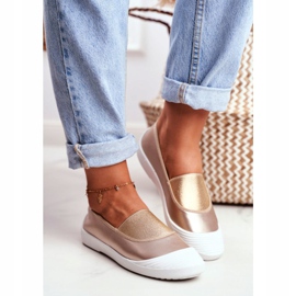 LU BOO Tenisky Nazouvací Nazouvací zlaté Tenisky Justy zlatý 2