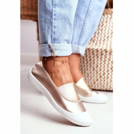 LU BOO Tenisky Nazouvací Nazouvací zlaté Tenisky Justy zlatý 1