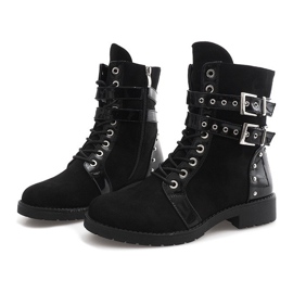 Semišové boty Workers A-52 Black černá 1