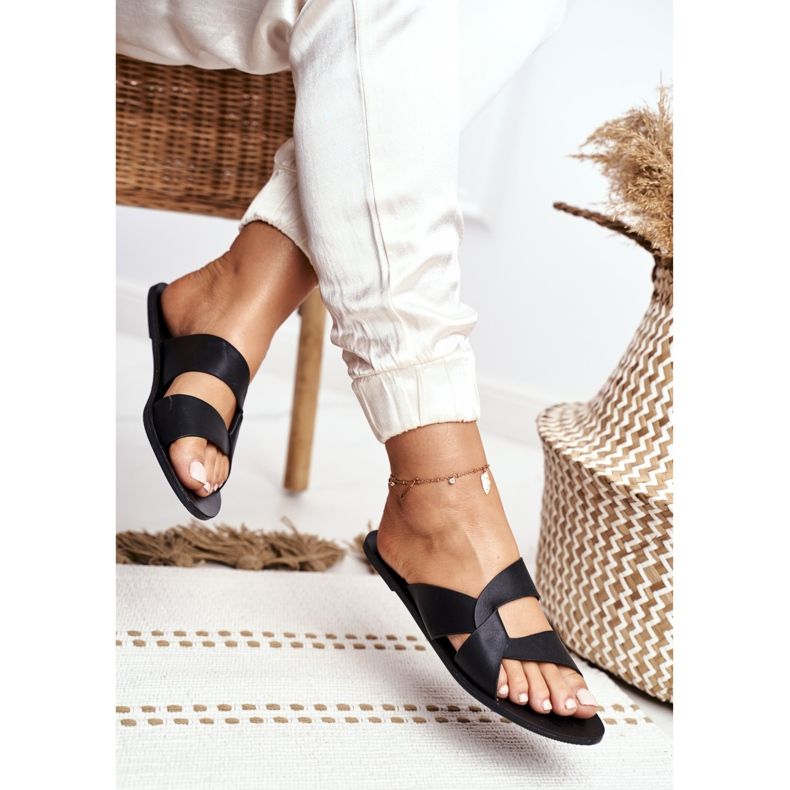 Dámské klasické pantofle Lu Boo černé Mabella černá 2