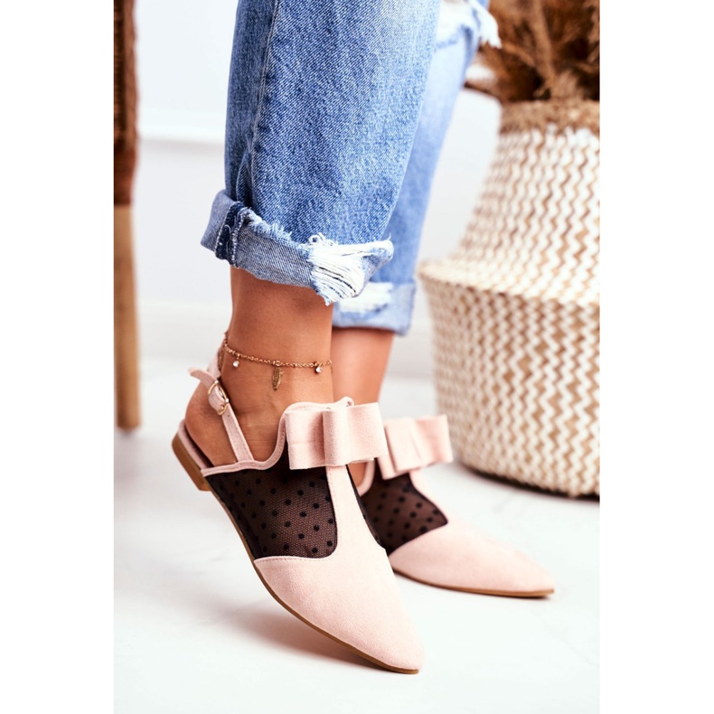 Lu Boo Dámská balerína Luky Mule Růžová Domino růžový 1