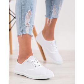 SHELOVET Světle bílé tenisky bílý 2