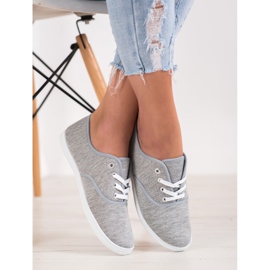 SHELOVET Světle šedé tenisky šedá 1