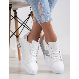 SHELOVET Tenisky se semišovými vložkami bílý 2