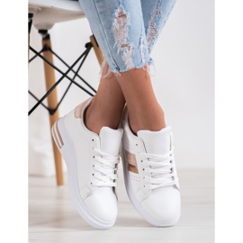 SHELOVET Tenisky se semišovými vložkami bílý 2