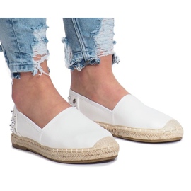 Bílé espadrilky s knoflíky Dolita bílý 1