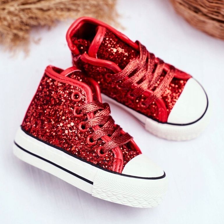FRROCK Dětské tenisky High Shiny Red Ally červený 1