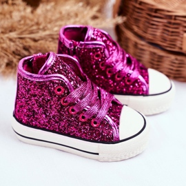 FRROCK Dětské tenisky High Shiny Pink Ally růžový 1