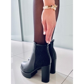 Černé boty na platformě RB41P černé černý 2