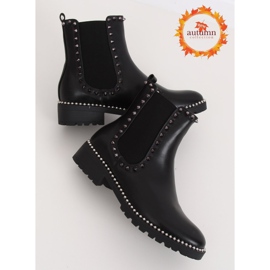 Černé Chelsea boty s cvočky černé NC826 Black černý 1