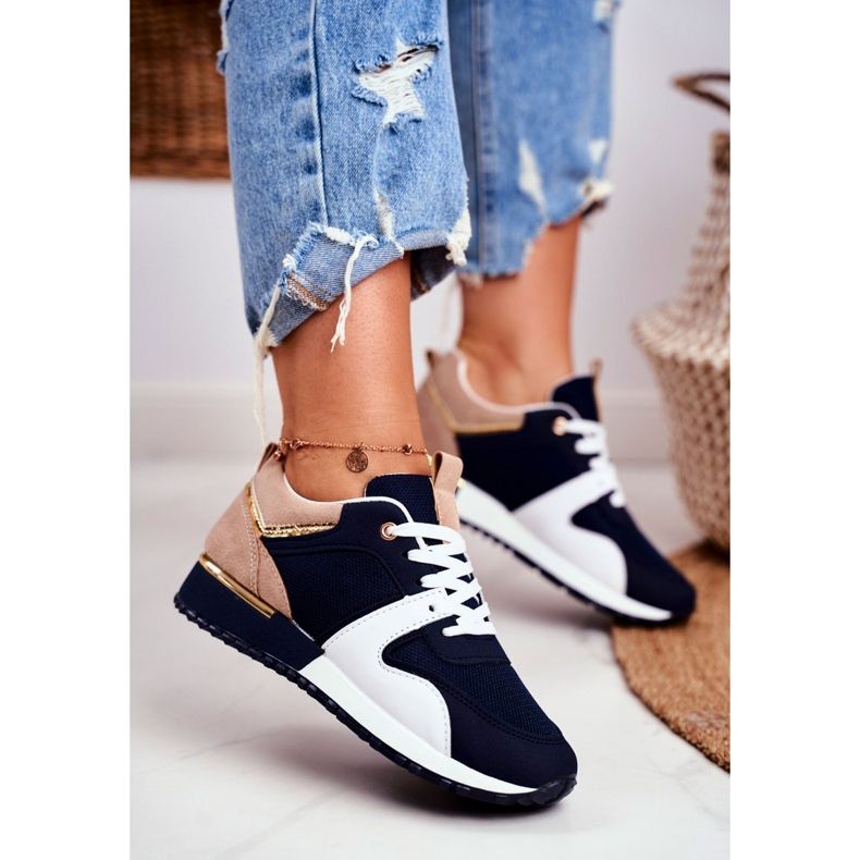 EVE Dámské sportovní boty Navy Blue Golden Clementine Elements bílý námořnická modrá zlatý 1