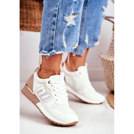 EVE Dámské sportovní boty béžové zlaté prvky Maddie béžový 1