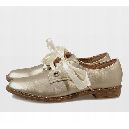 Zlaté šněrovací boty 188-233 zlatý žlutá 2