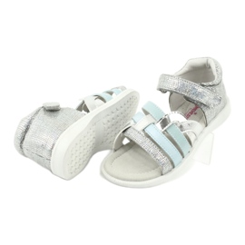 American Club Dívčí sandály s koženou vložkou GC26 stříbrný 3