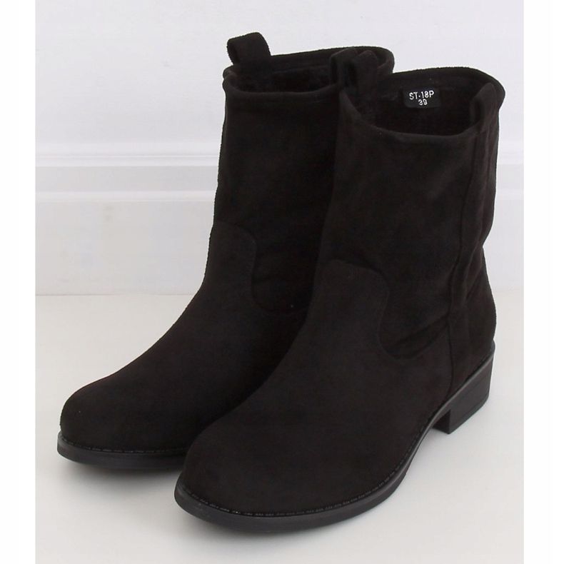 Dámské černé semišové boty ST-18P Black černý 1
