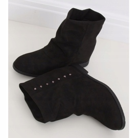 Černé kozačky na skrytém klínu ST-03P Black černý 1