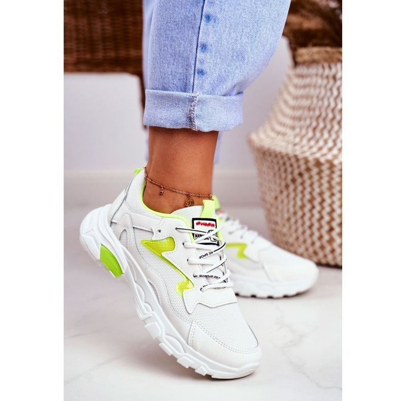 Dámské sportovní boty Bílé boty Lu Boo žluté oslňují mě bílý žlutá 1