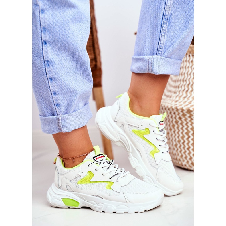 Dámské sportovní boty Bílé boty Lu Boo žluté oslňují mě bílý žlutá 2