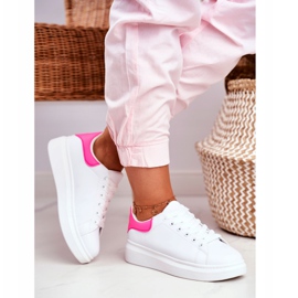 Dámské sportovní boty Lu Boo bílé fuchsie pata Matilda bílý růžový 2